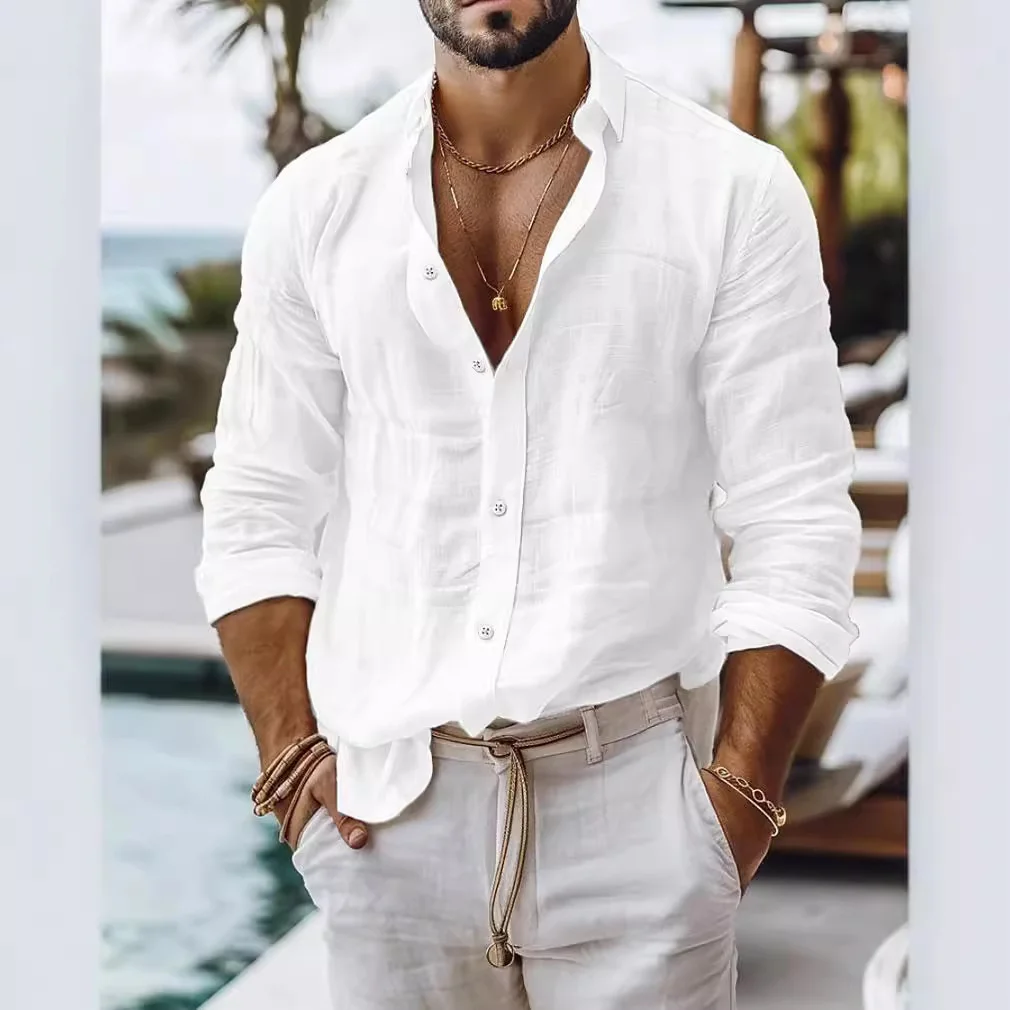 Men's Long-Sleeve Business-Casual Shirt